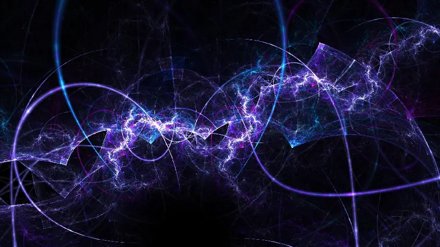Abstract stock photo for desktop with purple light lines on a black background