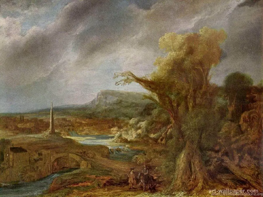Rembrandt's painting of the Obelisk landscape
