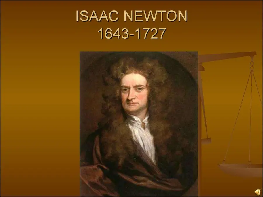 Isaac Newton's photo, mathematician and physicist from England 
