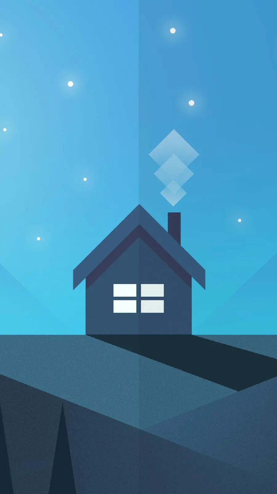 Simple and minimal background of a house design for all types of Android and iPhone phones
