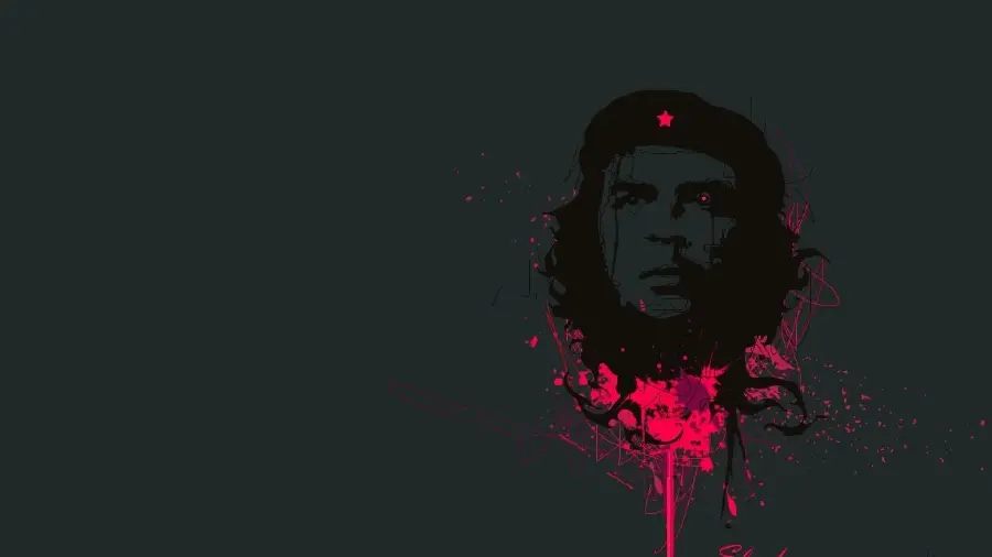 Dark mobile phone background with Ernesto Che Guevara design