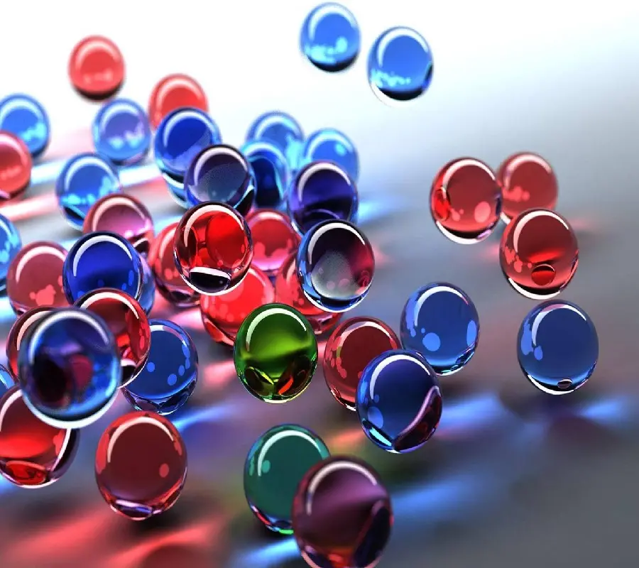 Download free modern and graphic wallpaper of colored crystal balls 
