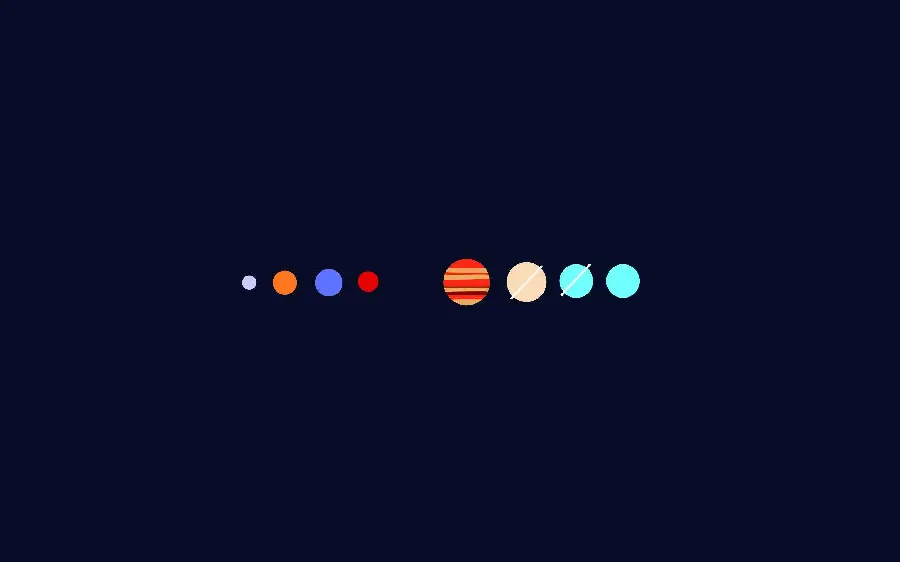 Simple and interesting minimalist planet wallpaper
