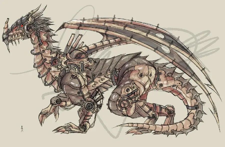 Download a fantasy and graphic dragon photo with a simple background 