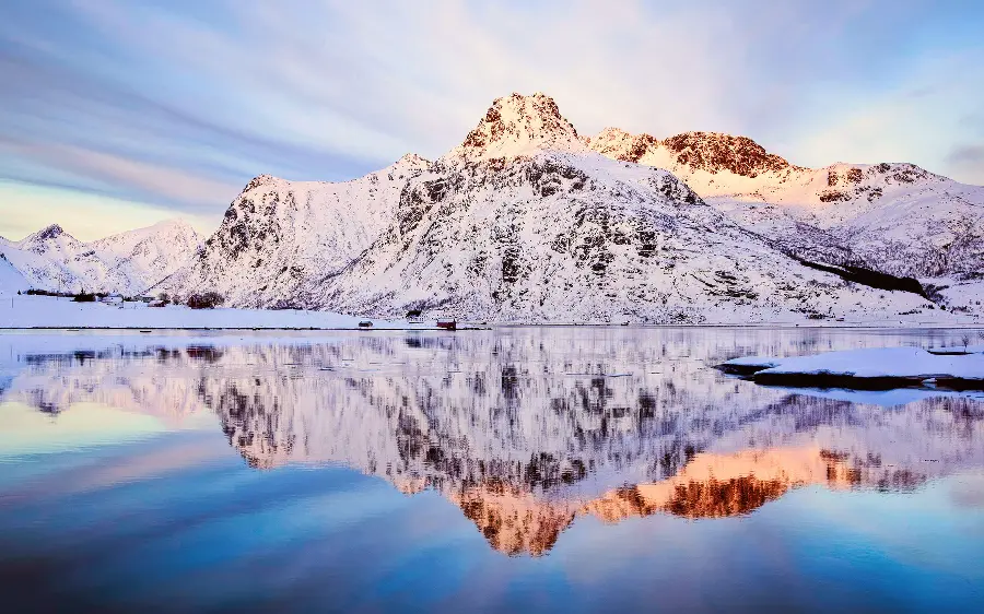 A wonderful and amazing image of snowy winter nature for backgrounds 