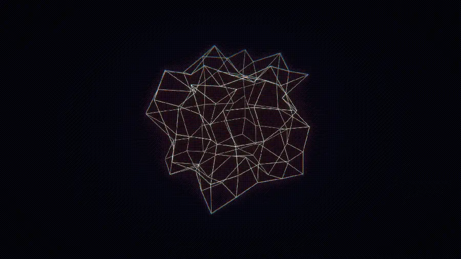 3D Pattern Abstract Geometric Polygon Wireframe Wireframe 3D Stock Photo