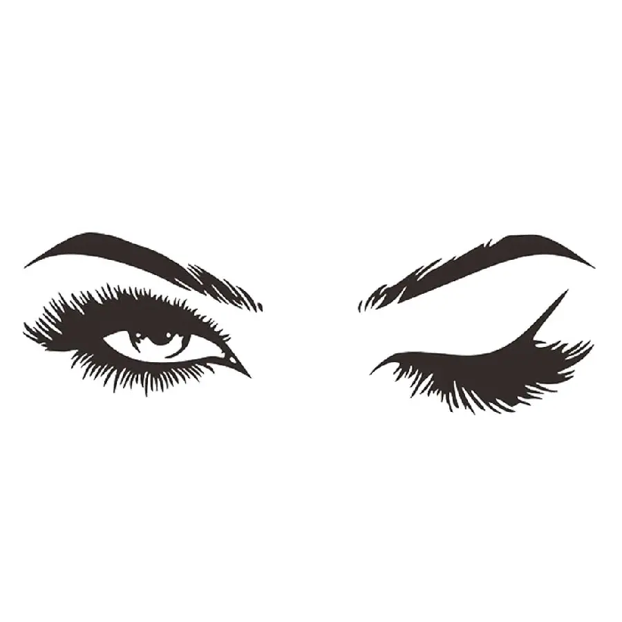 Photo of eyelash extensions in mega volume design on white background 