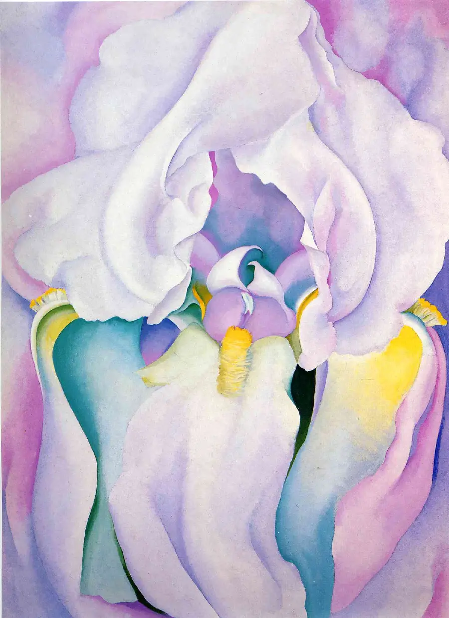 Wallpaper of Georgia O'Keeffe's paintings called Iris Light 