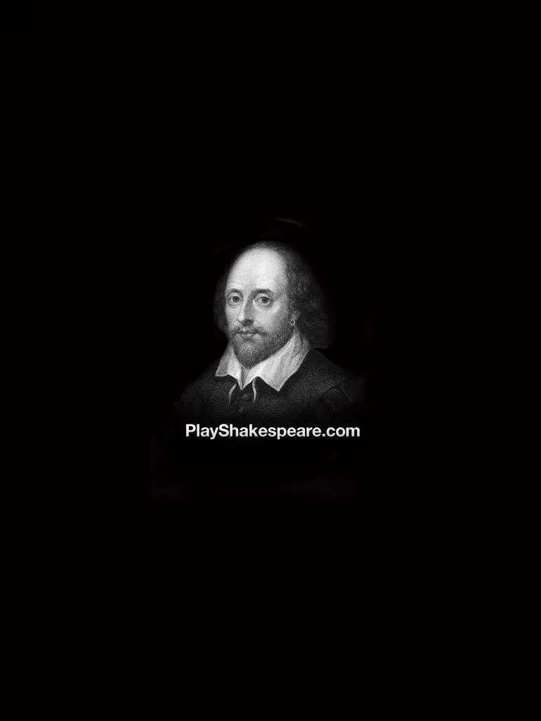 Free and high-quality download of a photo with a picture of William Shakespeare and a black background 
