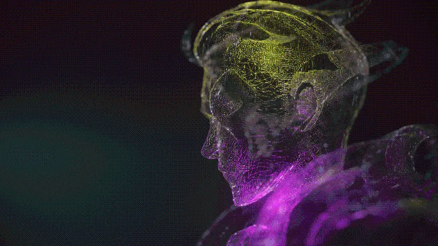 Digital Art Wallpaper Colorful 3D Avatar Wireframe 3D