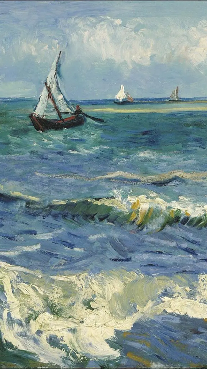 Download the picture of the imperialist style painting by Monet for iPhone background 