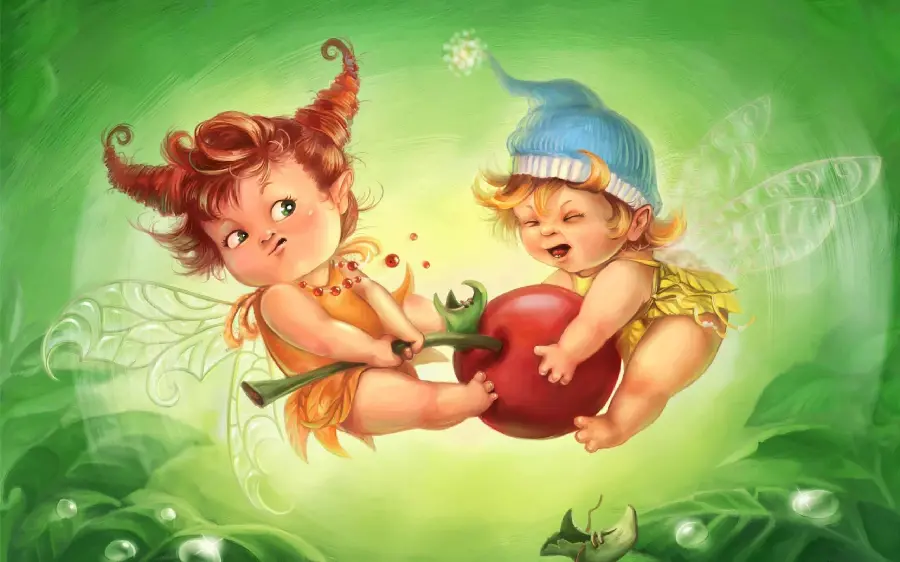 The cutest picture published around the world, angel children's design 