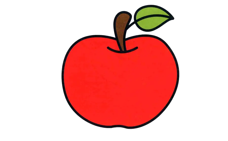 Free download PNG image of a red apple design cut out without background 
