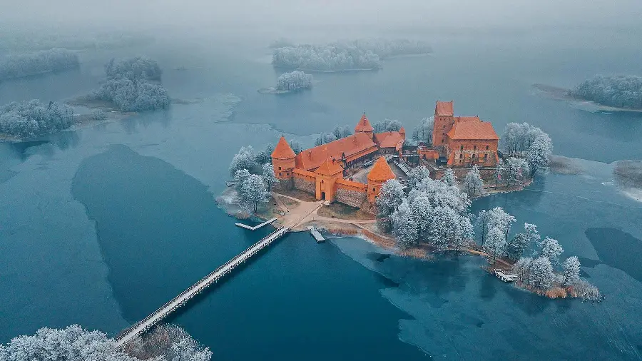 Stock photography of winter nature and frozen European river