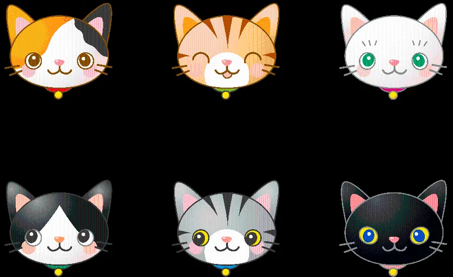 PNG PNG painting photo collection of cool and googly cats