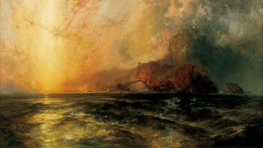 Download a photo of a sunset painting by William Turner suitable for background 