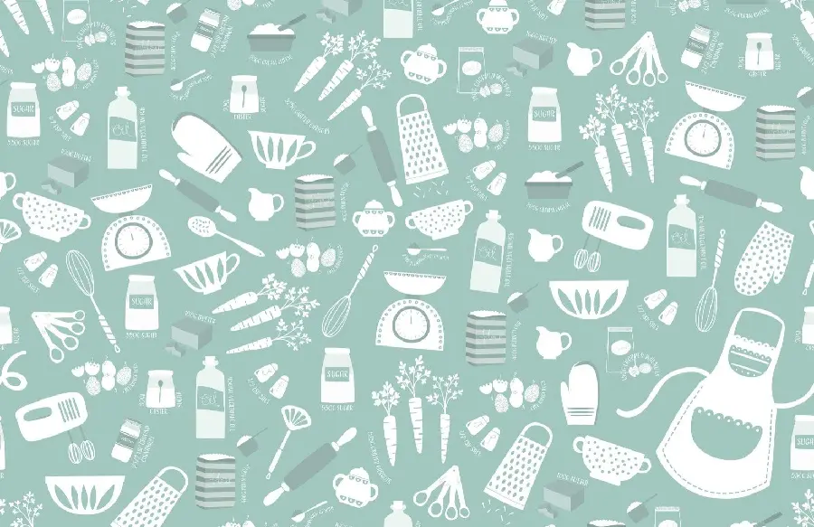 Graphic photo of cupcakes and baking utensils suitable for Instagram story highlight cover 