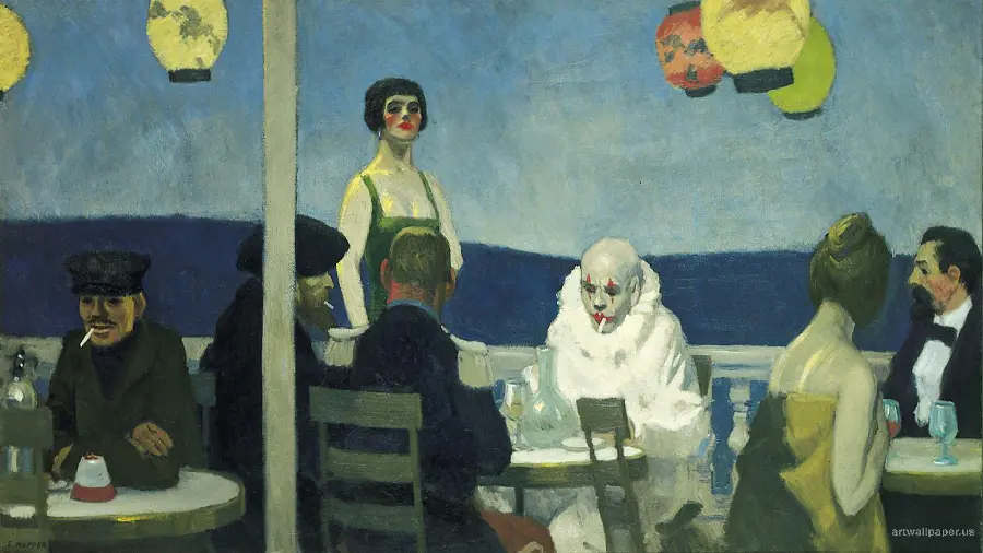 Edward Hopper painting, Soir Bleu | New York Daily Art Magazine 1914