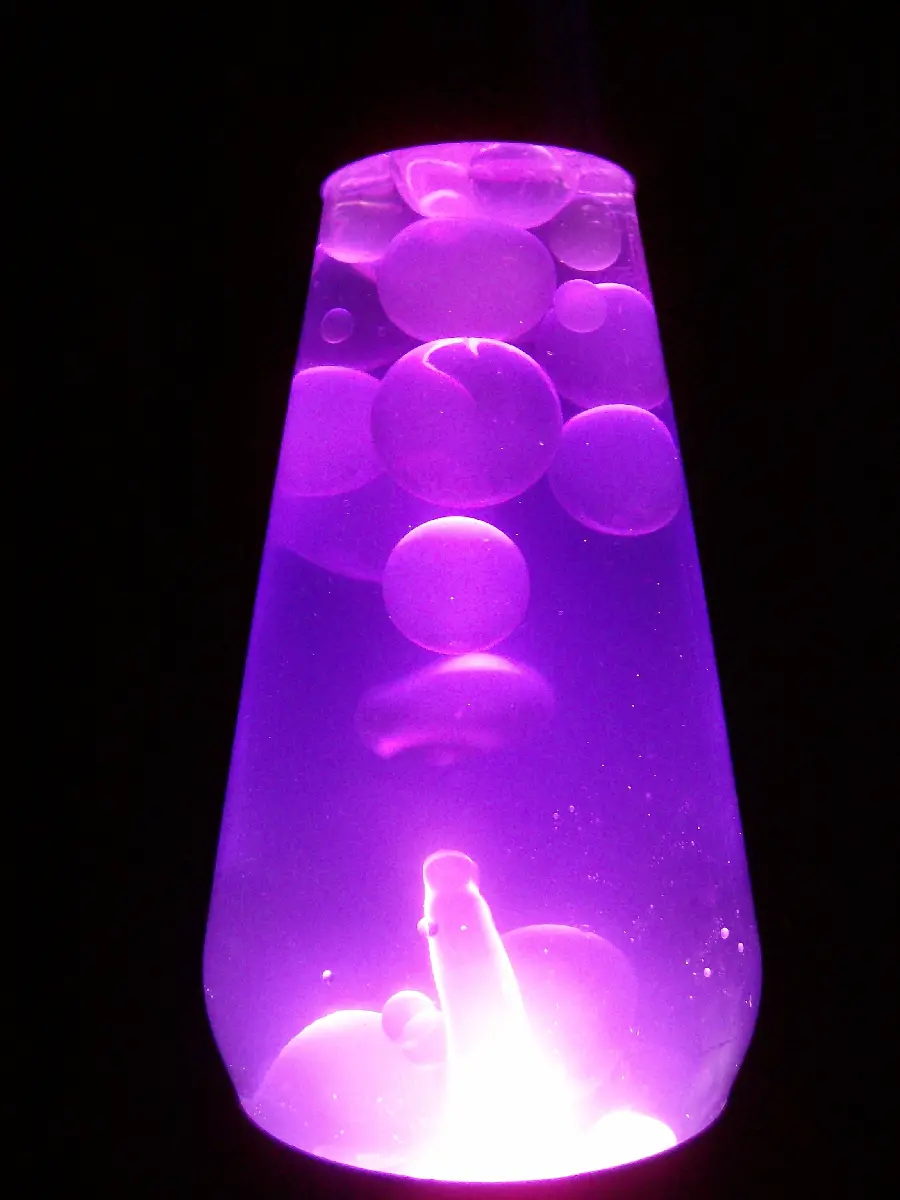 High quality stock of lava lamp with purple lighting and modernity 