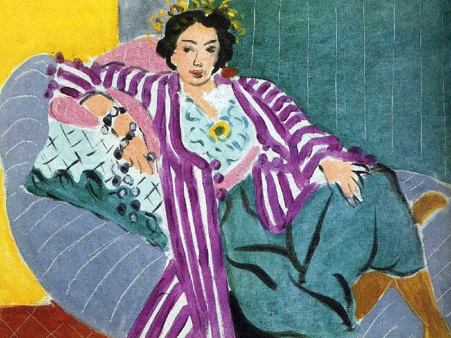 Robe violette et Anémones 1937 by Henri Matisse