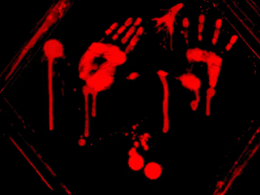 Free Stock Photo of Bloody Hand with Black Background