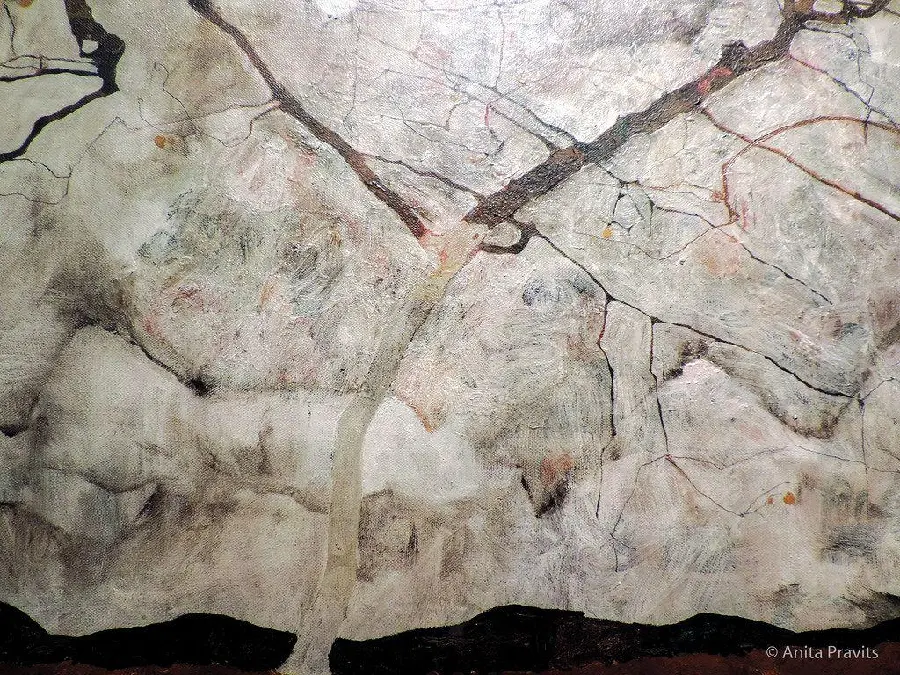 A special and interesting painting by Egon Schiele called Autumn Tree in Turbulent Weather