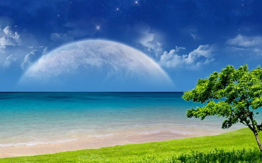 Amazing Background of the Sea and the Beach for Laptop