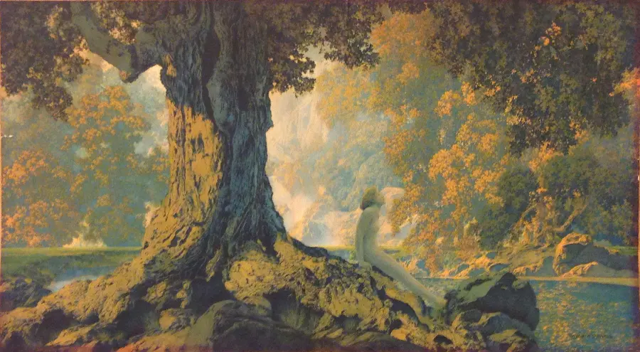 Maxfield Parrish's photo of nature combined with fantasy 