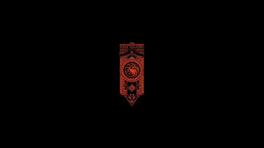 House Targaryen Crest Wallpaper in Minimalist Style with High Resolution