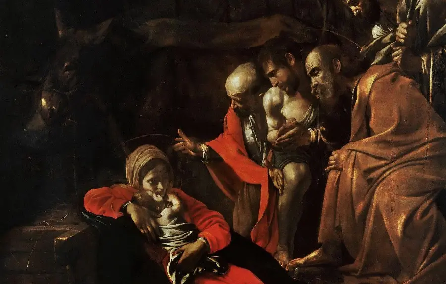 A special and spectacular photo of a painting by Caravaggio, a famous sculptor and painter