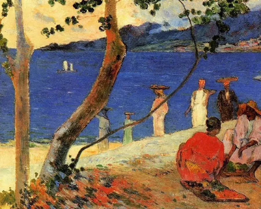 Photo of the painting Sea Shore by Paul Gauguin, the famous French artist 