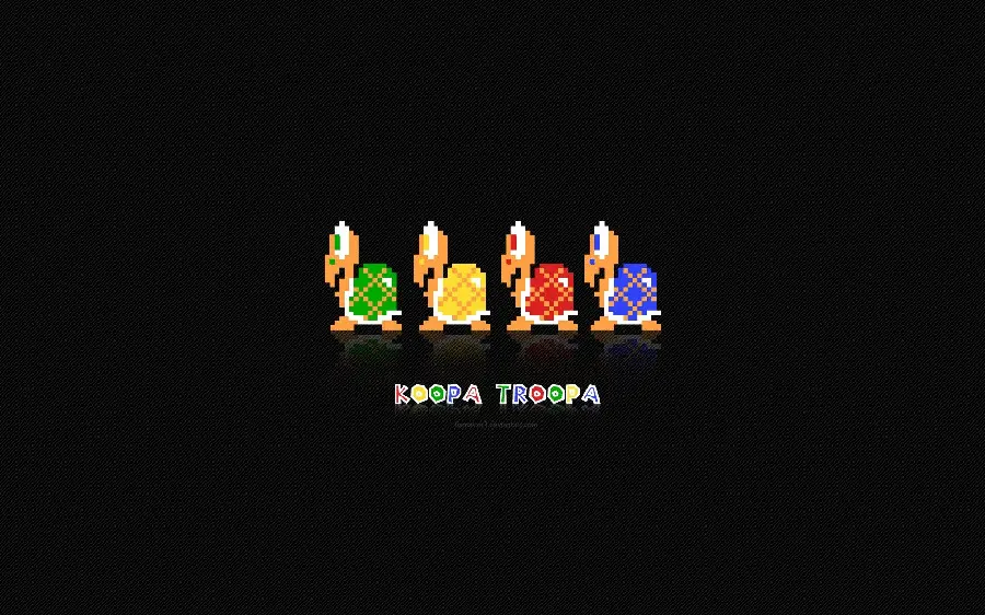 Dark wallpaper of digital computer game design Turtle 