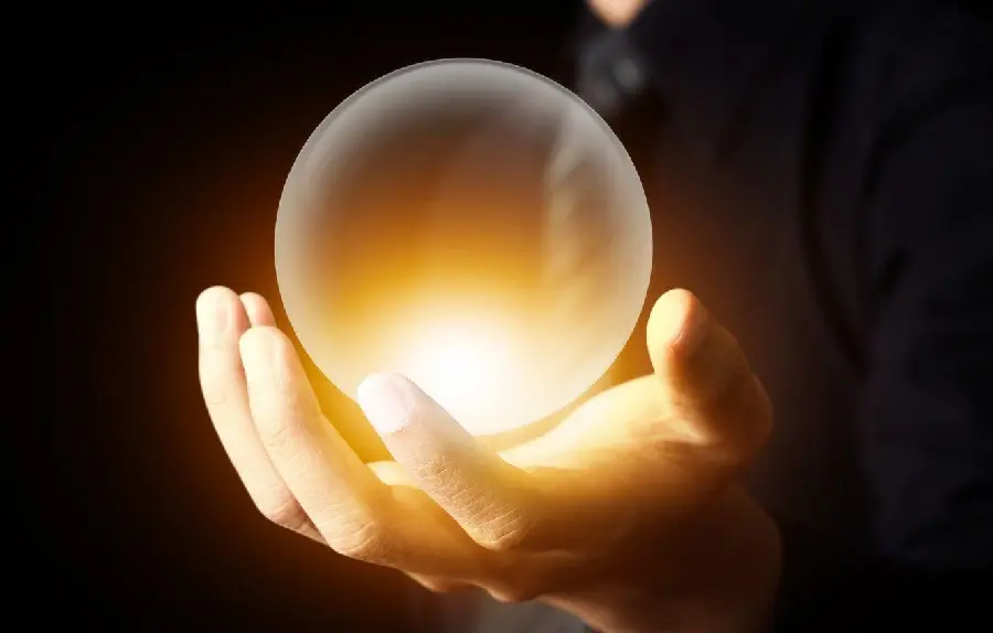 Dreamy crystal ball and transparent wallpaper with black background for profile and background 