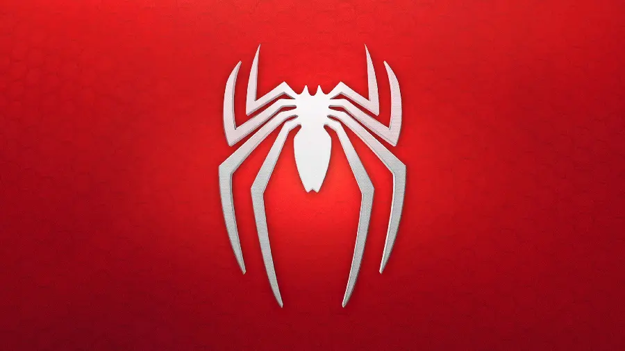 Spiderman Logo Stock Image With Red Background 