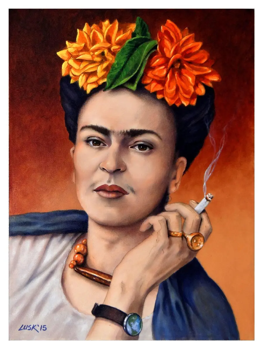 Portrait Frida Kahlo Acrylic Painting Pop Acrylic Art 