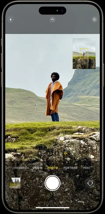 Periscope Camera B5x Zoom and Telephoto Camera with Variable Zoom Lens in Apple iPhone 15 Pro