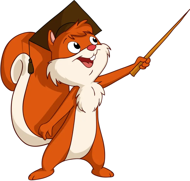 Download cute and funny cartoon squirrel png image
