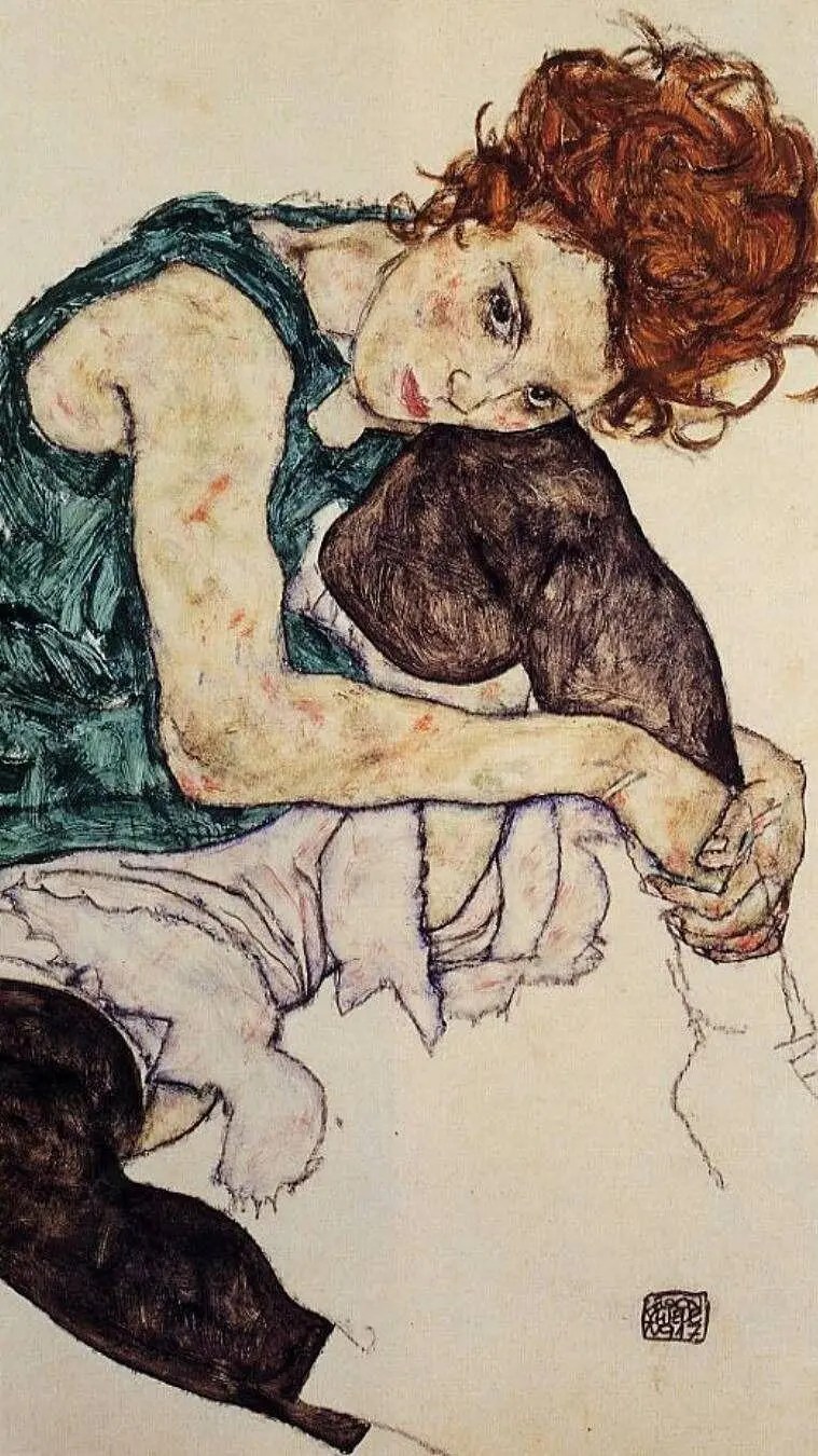 Stock paintings by Egon Schiele from important figurative painters
