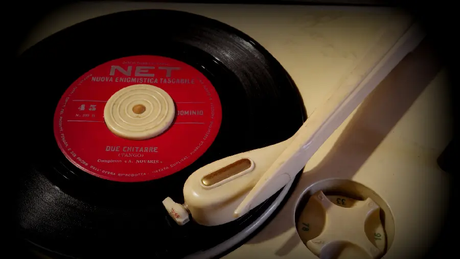 Stylish and special HD quality background of gramophone or old music recording and playing device