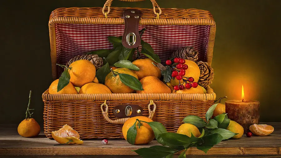 Sweet and Useful Tangerine Fruit Photo HD for Desktop Background