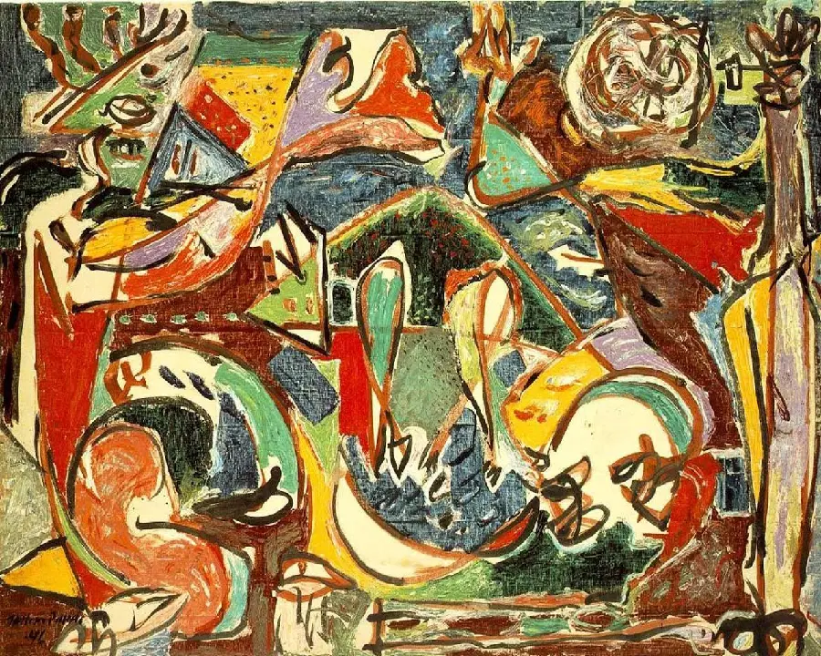 Key Expressionism Painting 1946 Jackson Pollock American Artist