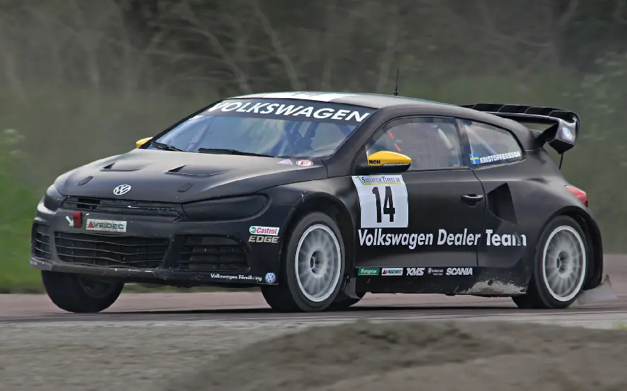Very interesting picture of Volkswagen car in rallycross