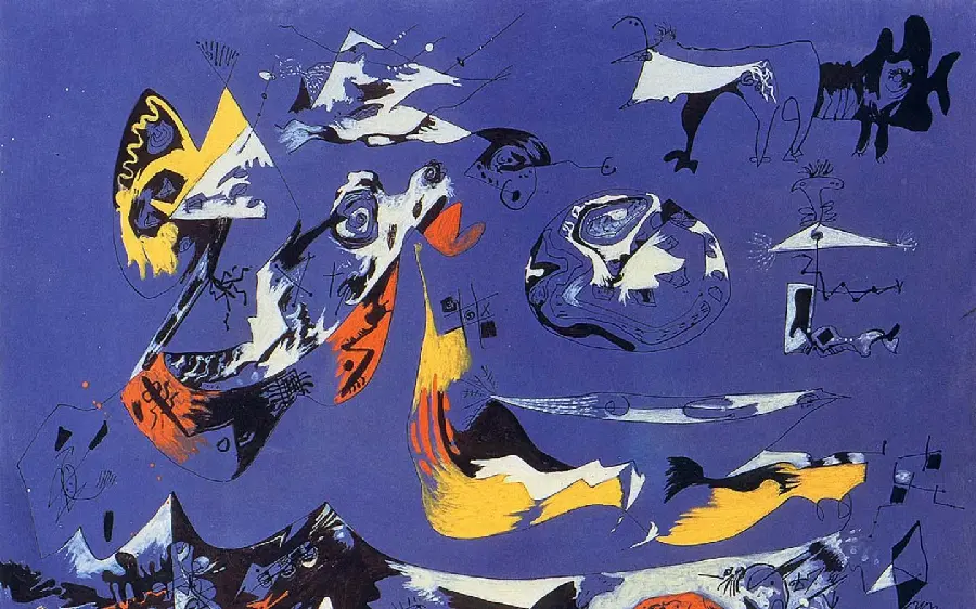 Jackson Pollock - Blue - Moby Dick (1943) American painter