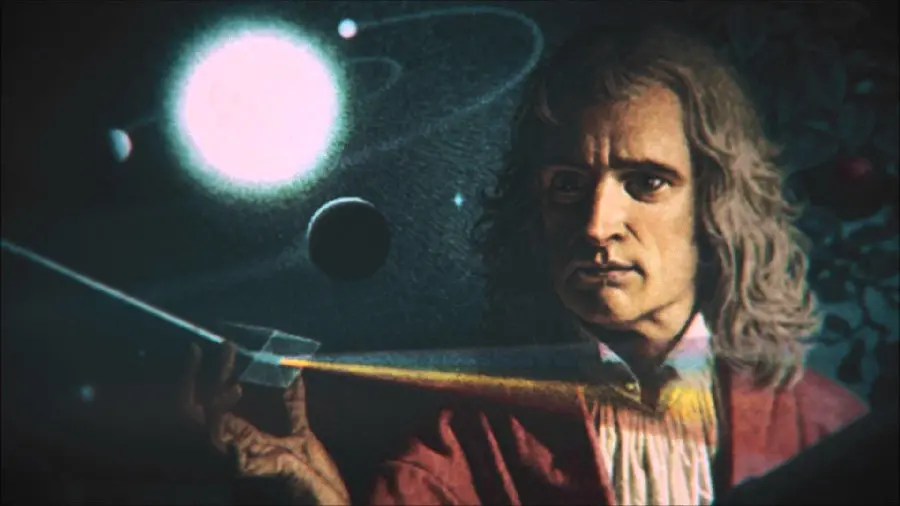 The most creative drawing of Isaac Newton, a mathematician from England 
