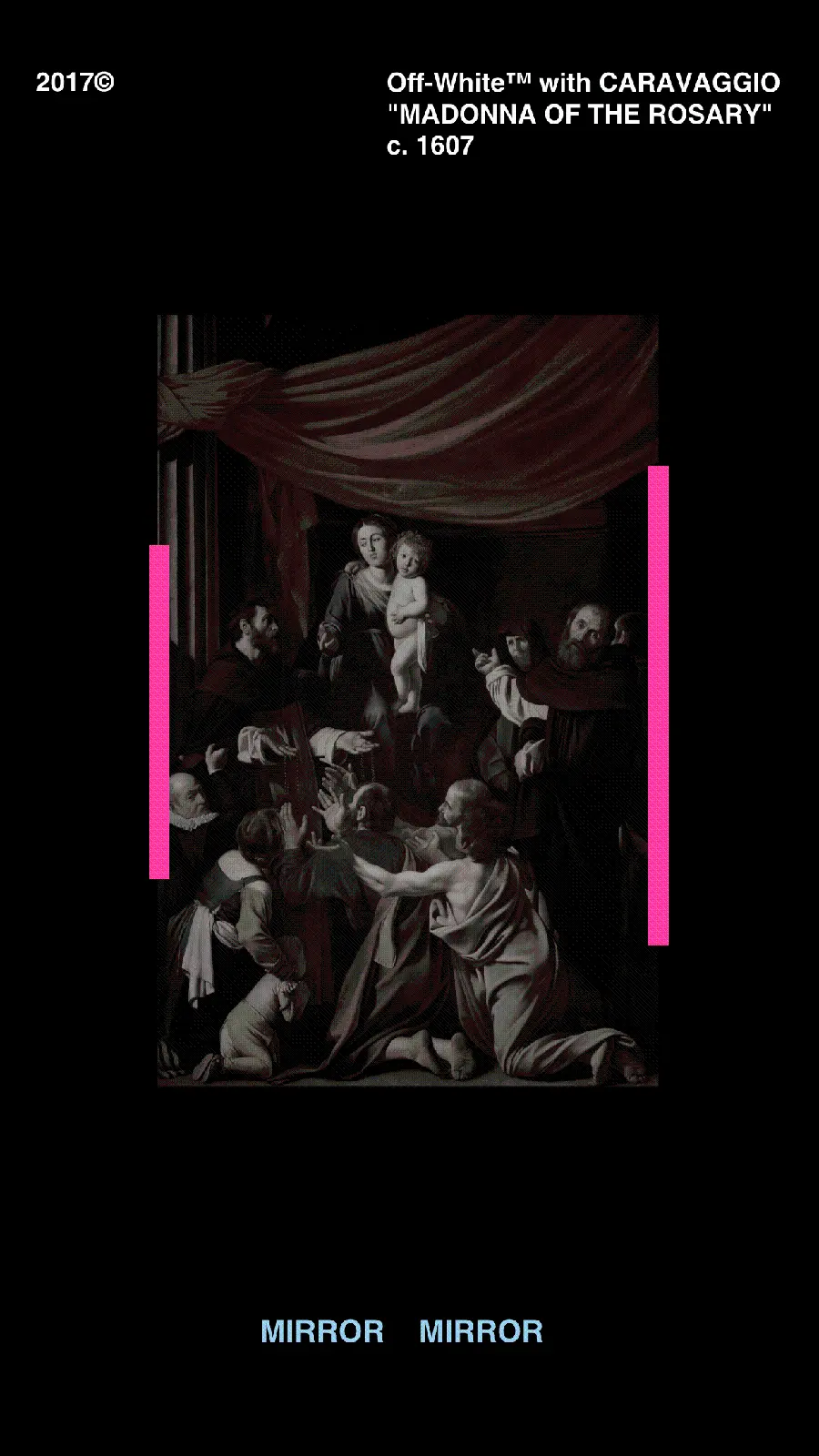 High quality photo of the painting of Caravaggio called Madonna of Rosario 