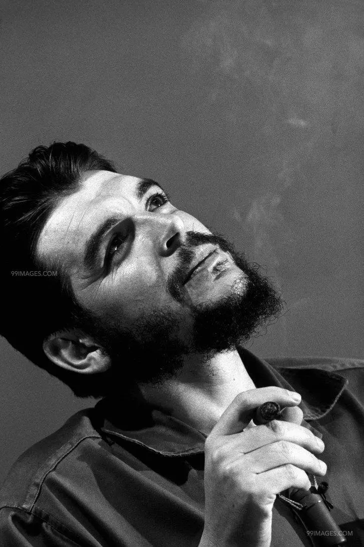 Black and white stock photo of Ernesto Che Guevara for poster and banner printing
