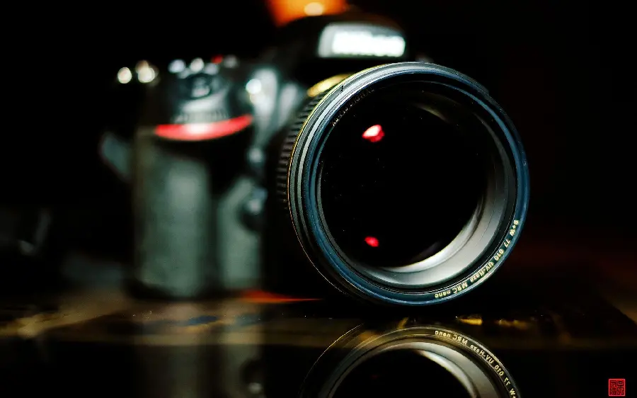 High quality Nikon camera photo with blurred background