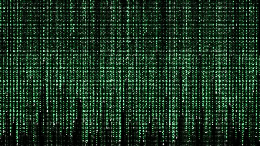 Unique Wallpaper of Green Codes on a Black Background