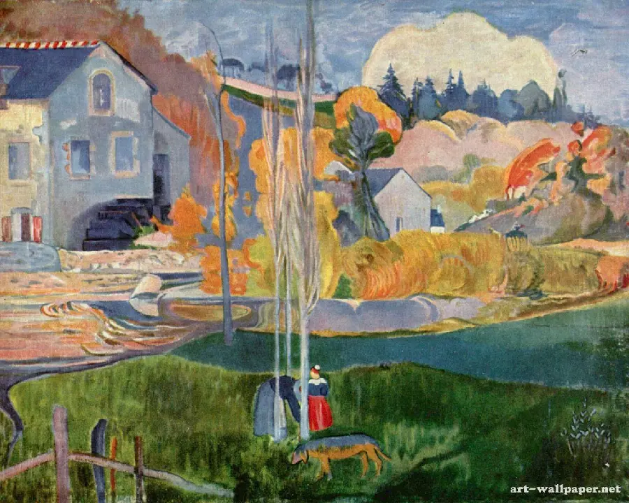 Download the most beautiful painting of lush nature by Paul Gauguin, the French painter