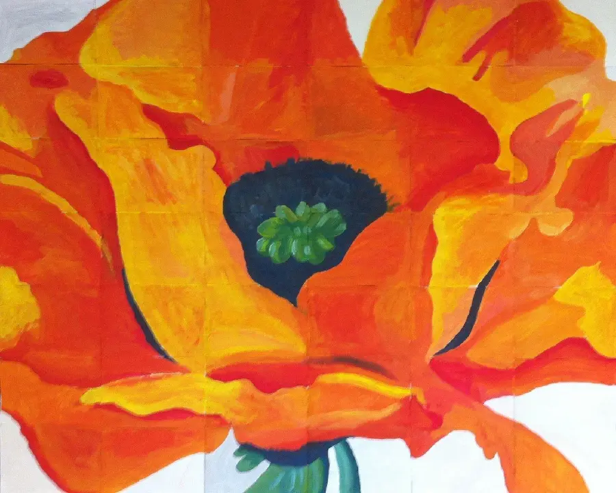Wallpaper of the artwork of Georgia O'Keeffe, the famous American female painter